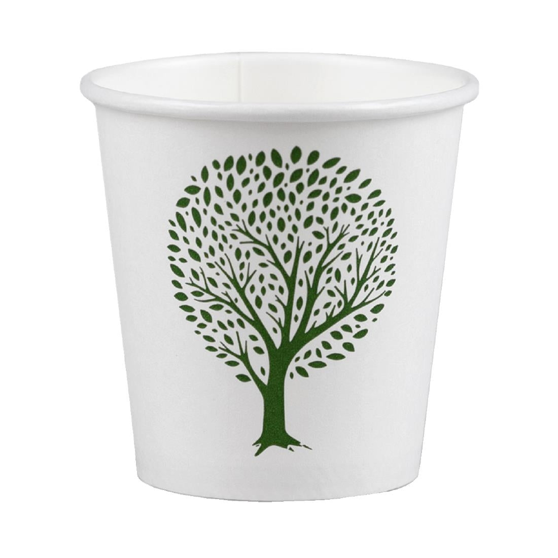 Vegware Green Tree White Hot Cups 4oz 62-Series (Pack of 1000) - HX488 Disposable Cups Vegware