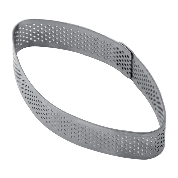 Pavoni Elliptic Stainless Steel Mould 100x55x20mm - HX563 Pavoni