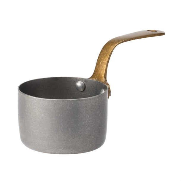 Utopia Vintage Steel Mini Saucepans 70mm (Pack of 6) - HX611 Utopia
