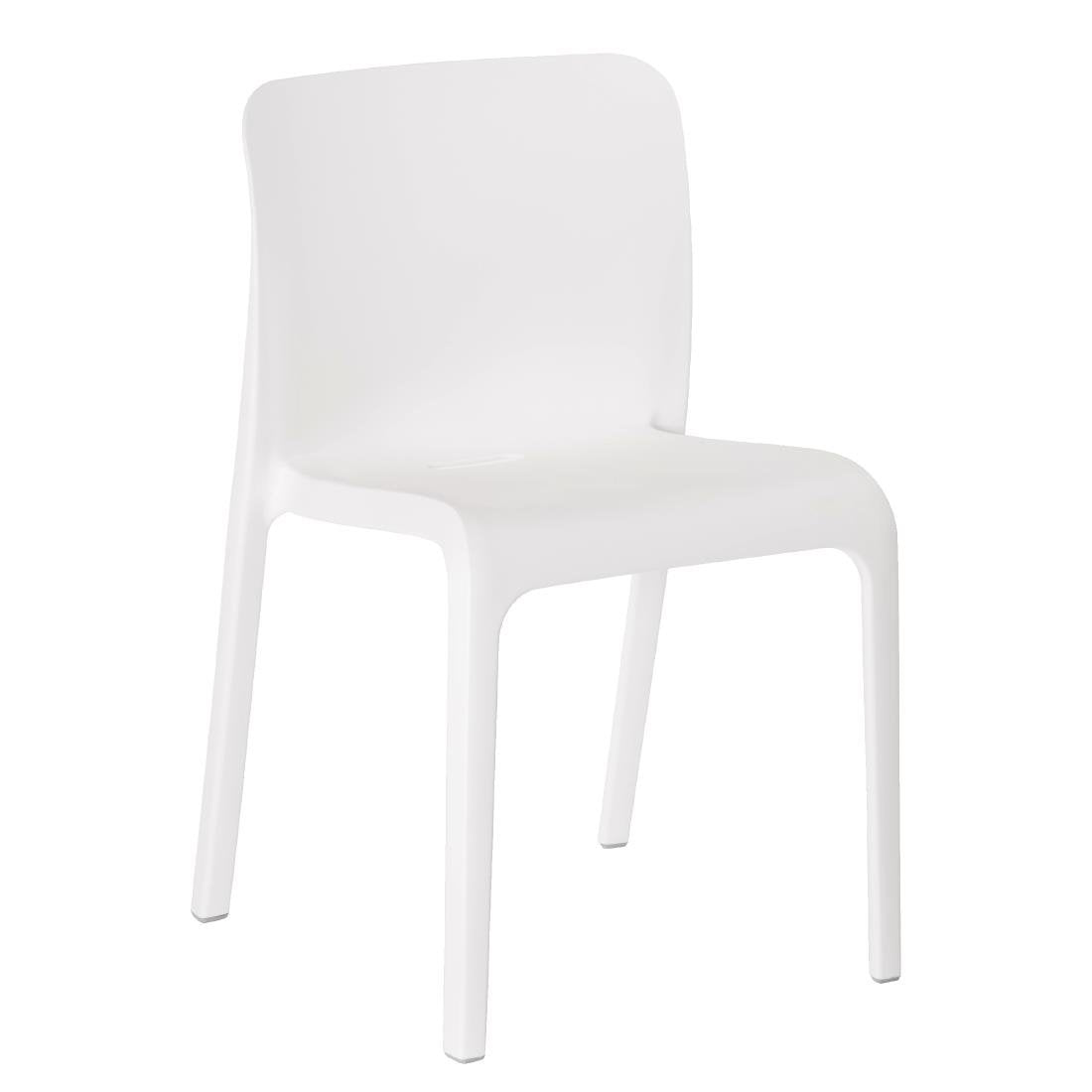 Origin POP Chair Traffic White 480x500x790mm (Pack of 2) - HX760 Plastic Chairs Origin