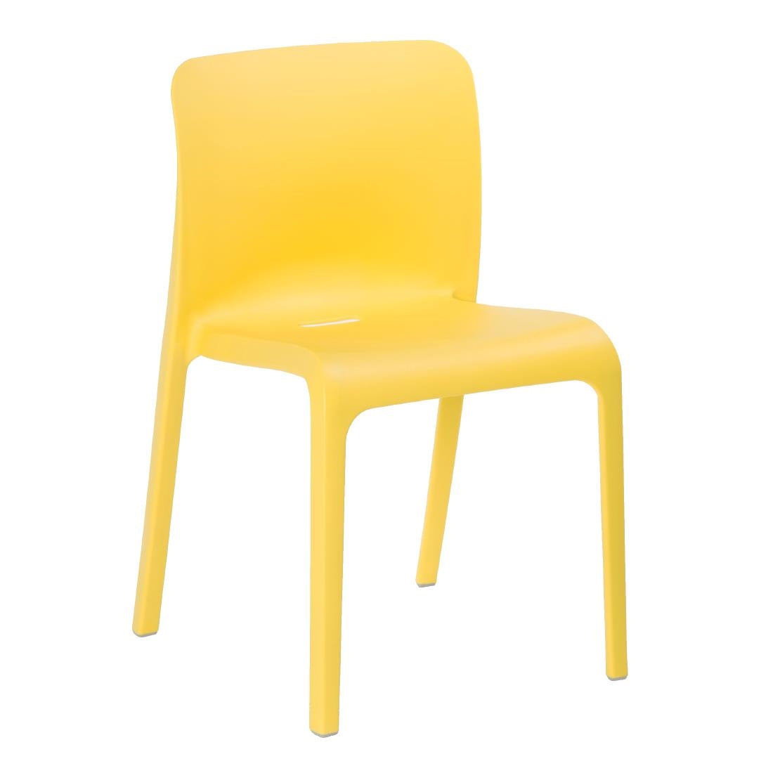 Origin POP Chair Sulfur Yellow 480x500x790mm (Pack of 2) - HX761 Plastic Chairs Origin