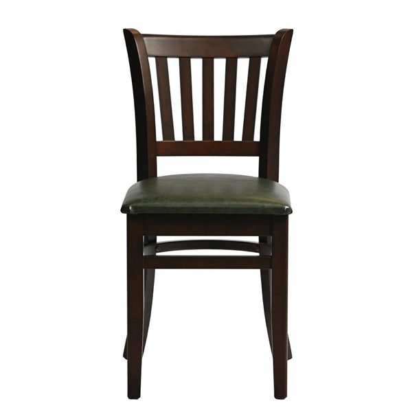 Manhattan Dining Chair in Dark Walnut with Bison Cedar Seat (Pack of 2) - HX803 Wooden Dining Chairs Everyday