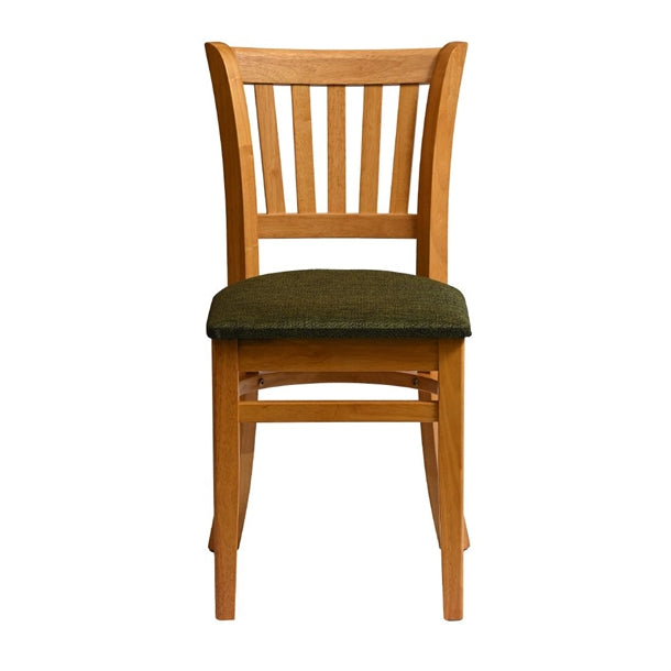 Manhattan Dining Chair in Soft Oak with Shetland Forest Seat (Pack of 2) - HX812 Wooden Dining Chairs Everyday