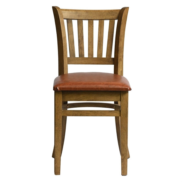 Manhattan Dining Chair in Weathered Oak with Bison Tan Seat (Pack of 2) - HX815 Wooden Dining Chairs Everyday