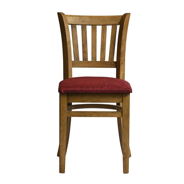 Manhattan Dining Chair in Weathered Oak with Shetland Scarlett Seat (Pack of 2) - HX820 Wooden Dining Chairs Everyday