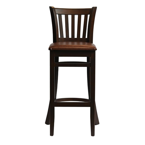 Manhattan Bar Chair in Dark Walnut with Bison Espresso Seat - HX849 All Stools Everyday