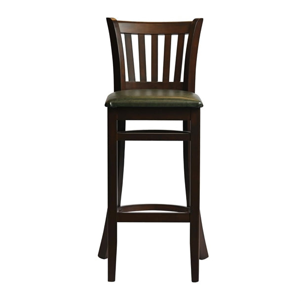 Manhattan Bar Chair in Dark Walnut with Bison Cedar Seat - HX852 All Stools Everyday