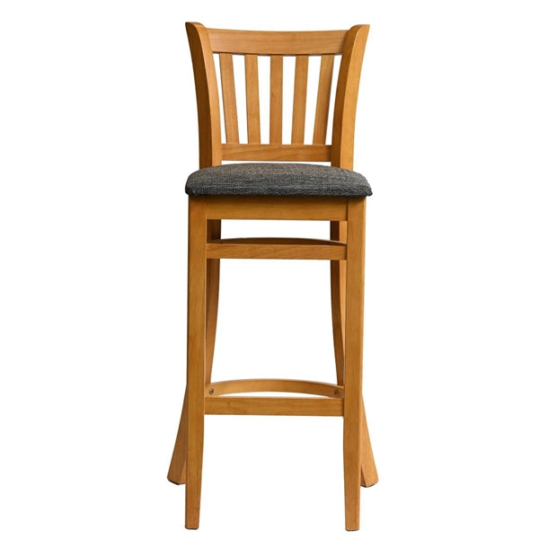 Manhattan Bar Chair in Soft Oak with Shetland Smoke Seat - HX860 All Stools Everyday