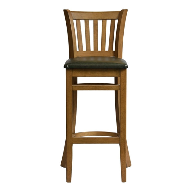 Manhattan Bar Chair in Weathered Oak with Bison Cedar Seat - HX866 All Stools Everyday