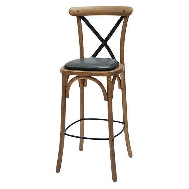 Bristol Bar Chair in Weathered Oak with Bison Cedar Seat - HX882 All Stools Everyday