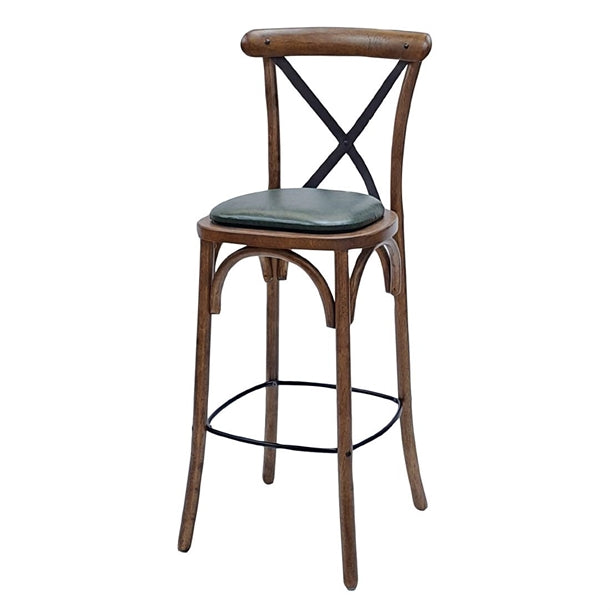 Bristol Bar Chair in Vintage with Bison Cedar Seat - HX890 All Stools Everyday