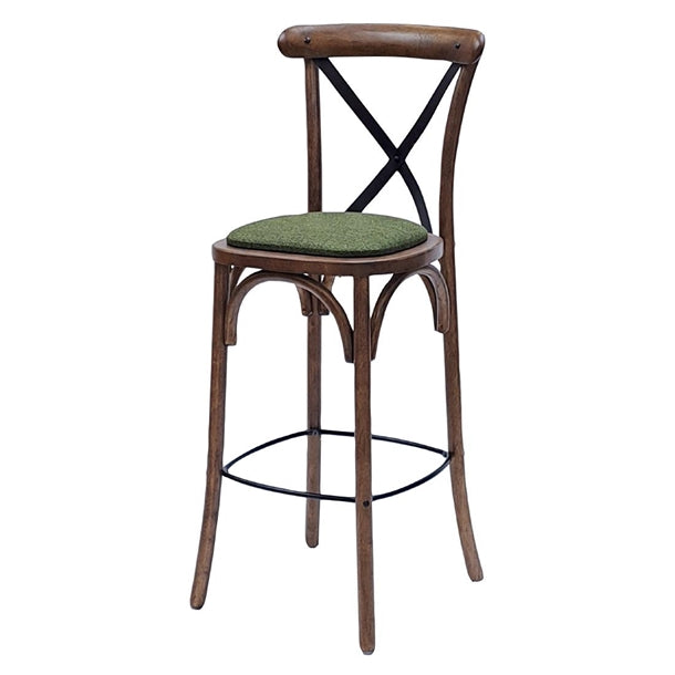 Bristol Bar Chair in Vintage with Shetland Forest Seat - HX892 All Stools Everyday