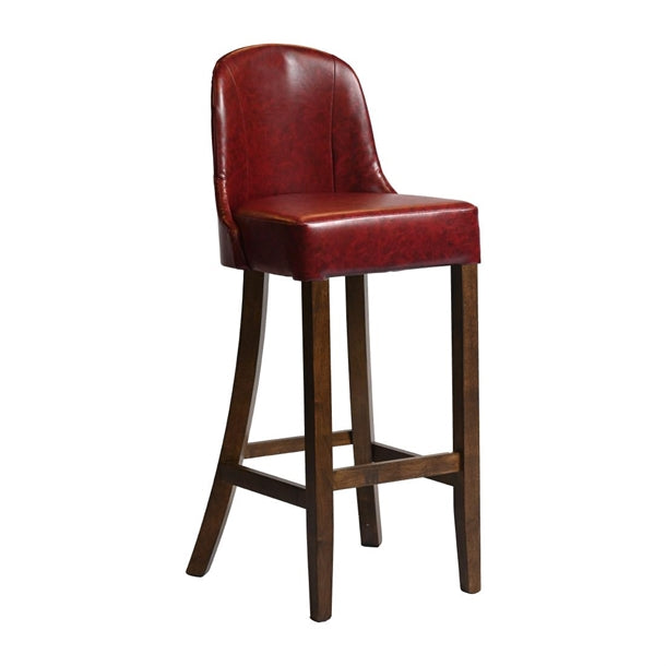 Kilsby Bar Chair in Vintage with Bison Bordeaux Seat - HX903 All Stools Everyday