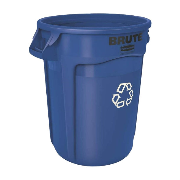 Rubbermaid BRUTE Container with Recycling Logo Blue 75.7Ltr - HY021 Brute