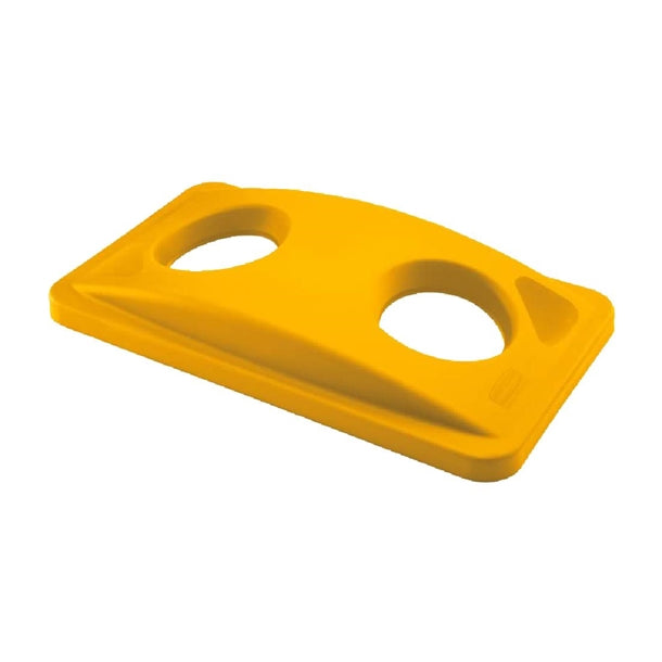 Rubbermaid Slim Jim Cans/Bottles Recycling Lid Yellow - HY033 Slim Jim