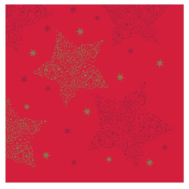 Swantex Lunch Napkins Merry & Bright Red 33x33cm 2ply 1/4 Fold (Pack of 1000) - HY172 Paper Napkins Swantex