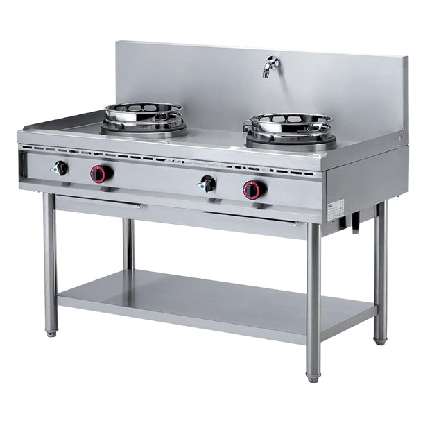 Diamond Freestanding Gas Double Wok Burner with Cold Water Tap WGL2-13 - HY198 Diamond