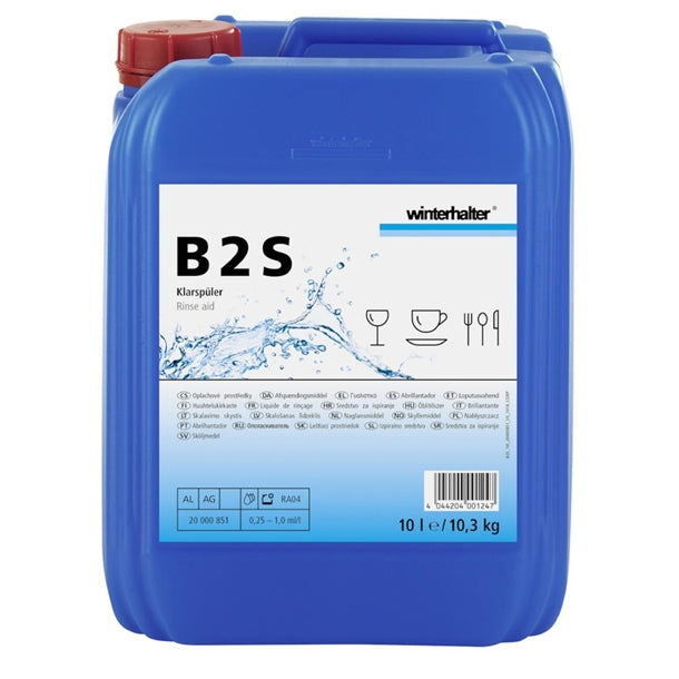 Winterhalter B2S Acidic Rinse Aid 10Ltr - HY208 Winterhalter