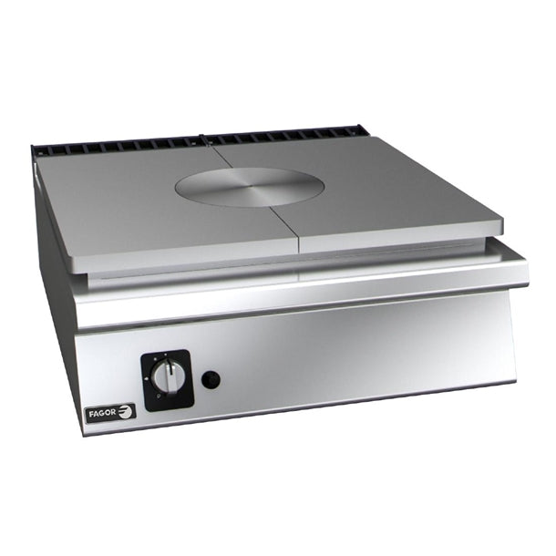 Fagor 900 Series 4 Zone Countertop Solid Top Natural Gas C-G910 - HY830 Fagor