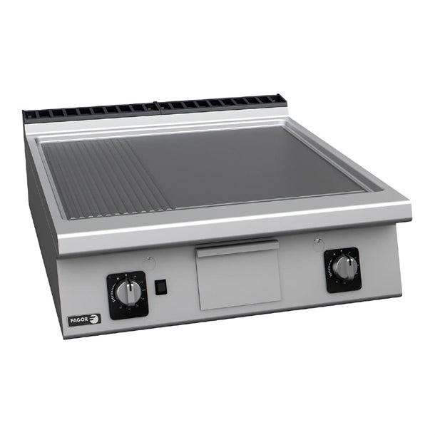 Fagor 900 Series Countertop Half Ribbed Plate Gas Griddle FT-G910 LR - HY843 Fagor