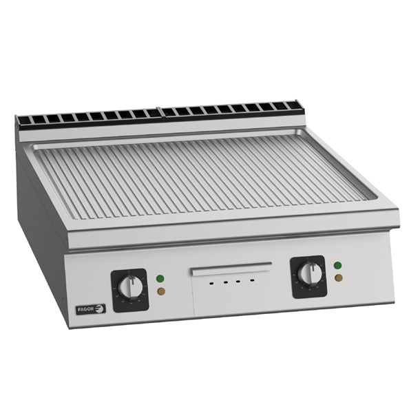 Fagor 900 Series Countertop Half Ribbed Electric Griddle FT-E910 LR - HY848 Fagor