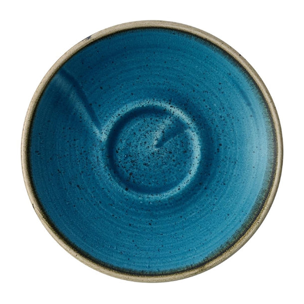Churchill Stonecast Java Blue Cafe Espresso Saucers 115mm (Pack of 12) - HY937 Churchill Super Vitrified Churchill Super Vitrified
