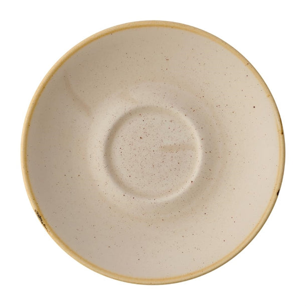 Churchill Stonecast Nutmeg Cream Cafe Cappuccino Saucers 158mm (Pack of 12) - HY946 Churchill Super Vitrified Churchill Super Vitrified