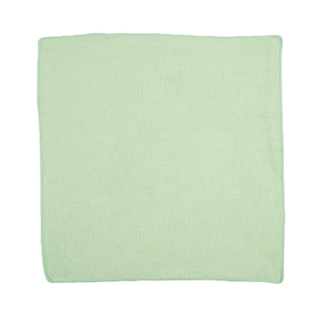 Rubbermaid Economy Microfibre Cloth Green 400x400mm (Pack of 24) - HZ151 Rubbermaid