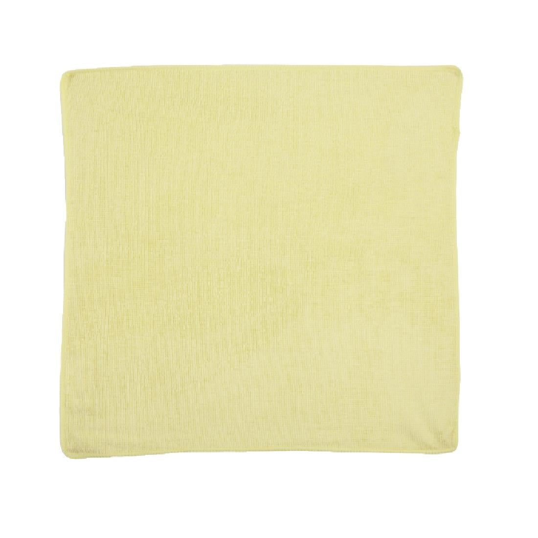 Rubbermaid Economy Microfibre Cloth Yellow 400x400mm (Pack of 24) - HZ153 Rubbermaid