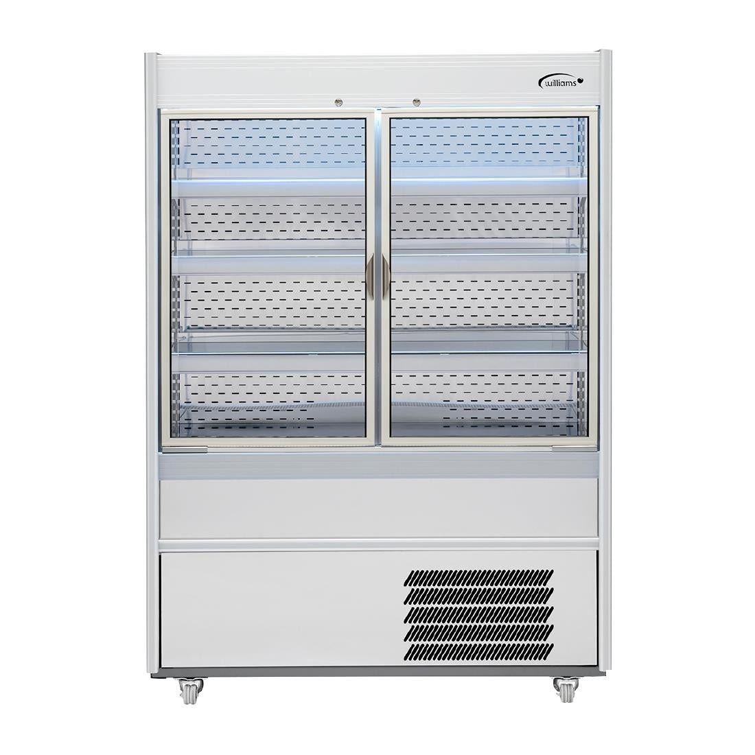 Williams Slimline Gem Multideck Fridge Stainless with Hinged Front Door R125-SCD-HFD - HZ275 Refrigerated Merchandisers Williams