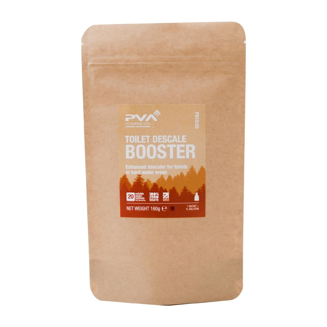 PVA Hygiene Water Soluble Paper Sachets Toilet Descale Booster (Pack of 20) - HZ305 PVA Hygiene