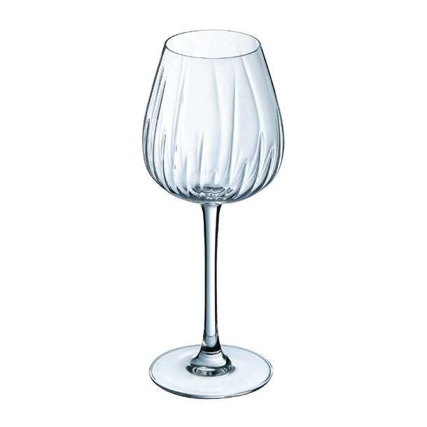 Cristal d'Arques Swirly Wine Glasses 350ml (Pack of 8) - HZ401 Wine Glasses Cristal d'Arques