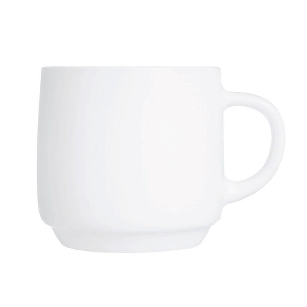 Arcoroc Intensity White Baril Cups 90ml (Pack of 24) - HZ448 Cups and Mugs Arcoroc