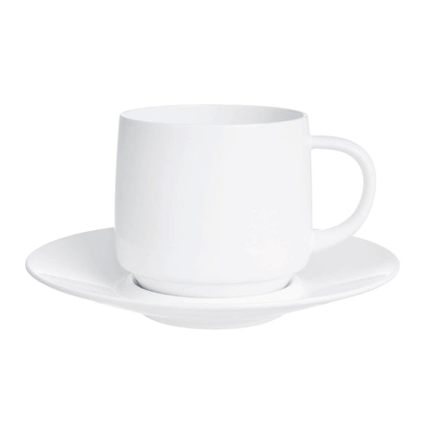 Arcoroc Intensity White Baril Saucers 120mm (Pack of 24) - HZ450 Arcoroc Crockery Arcoroc