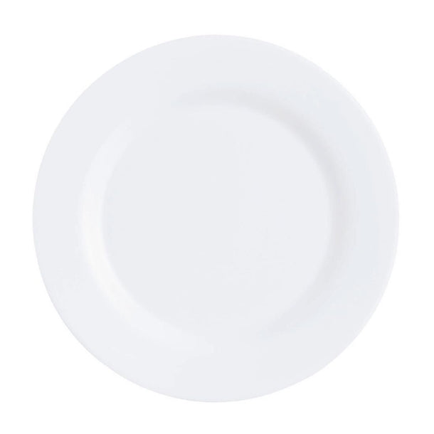 Arcoroc Intensity White Plates 255mm (Pack of 12) - HZ456 Plates Arcoroc
