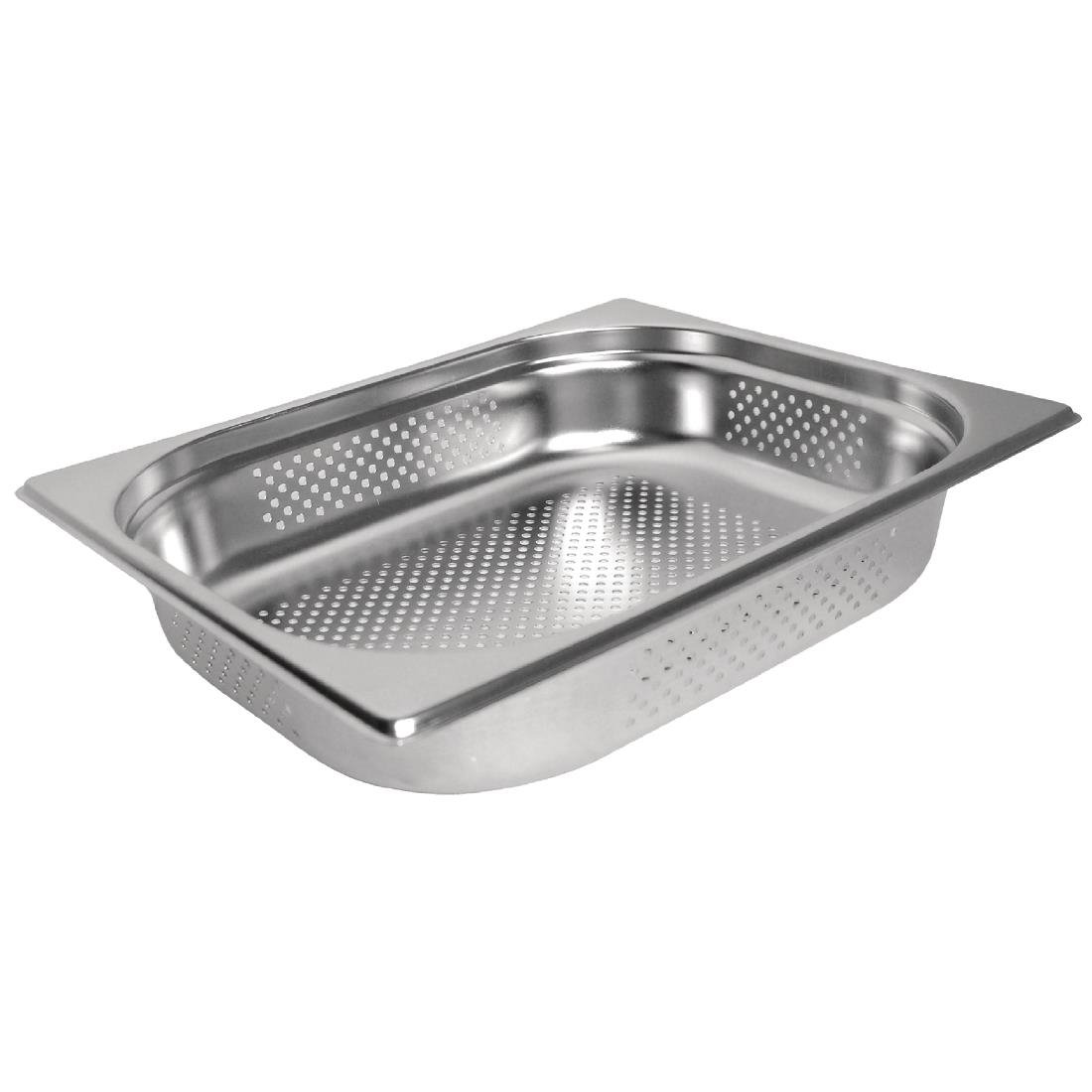Vogue Stainless Steel Perforated 1/2 Gastronorm Tray 150mm - K846 Vogue