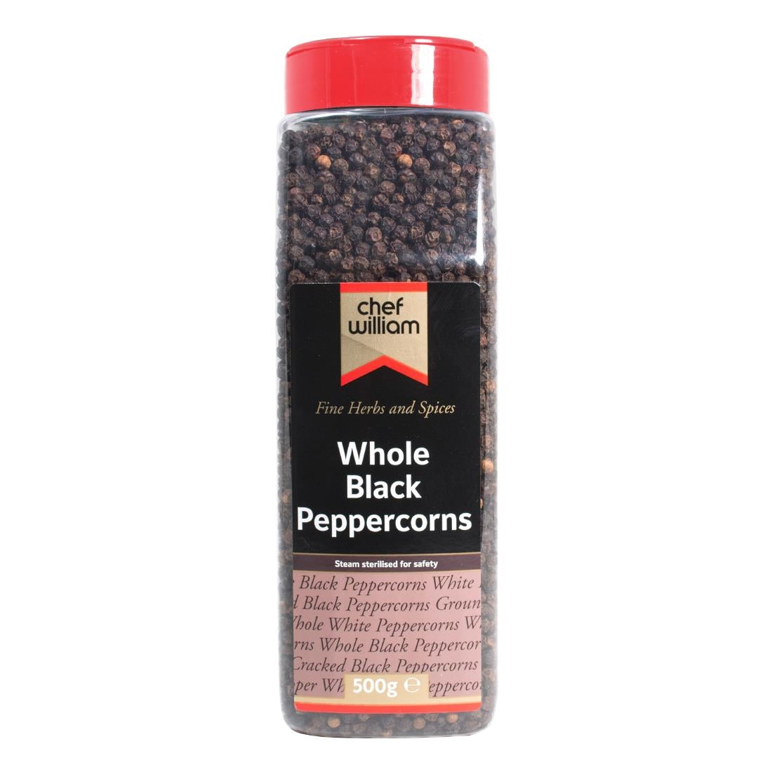 Chef William Whole Black Peppercorns 500g - KA001 Chef William