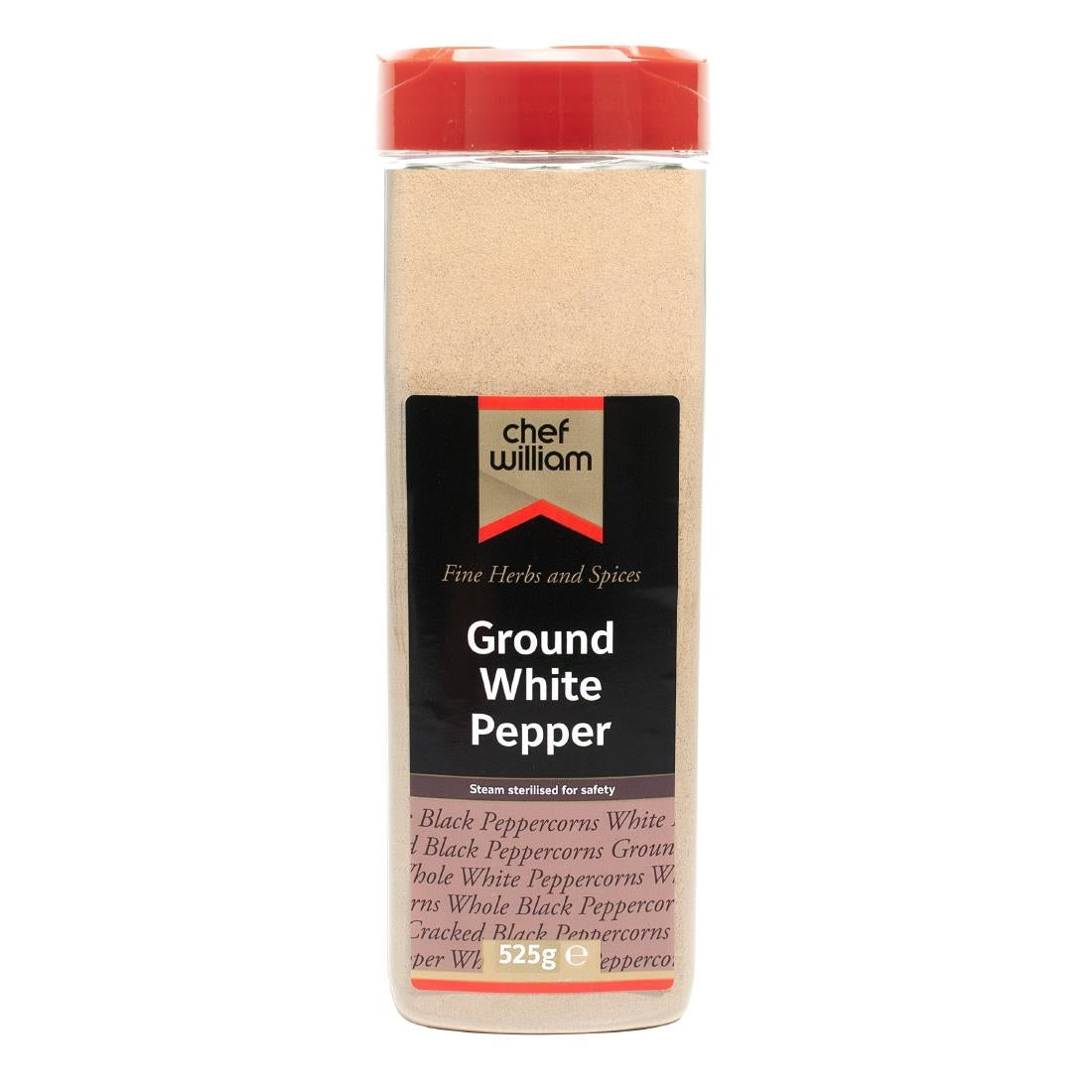 Chef William Ground White Pepper 525g - KA004 Chef William