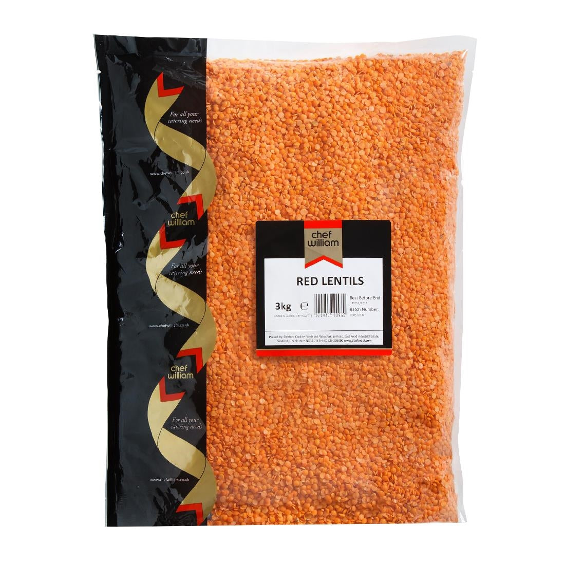 Chef William Red Lentils 3kg - KA052 Chef William