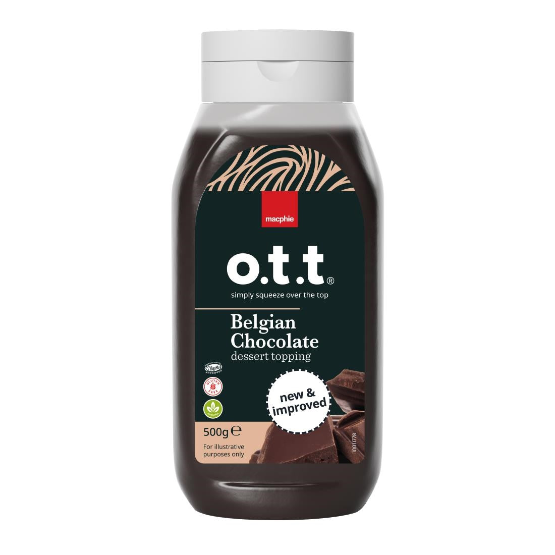 Macphie O.T.T Chocolate Dessert Topping 500g - KA102 Macphie