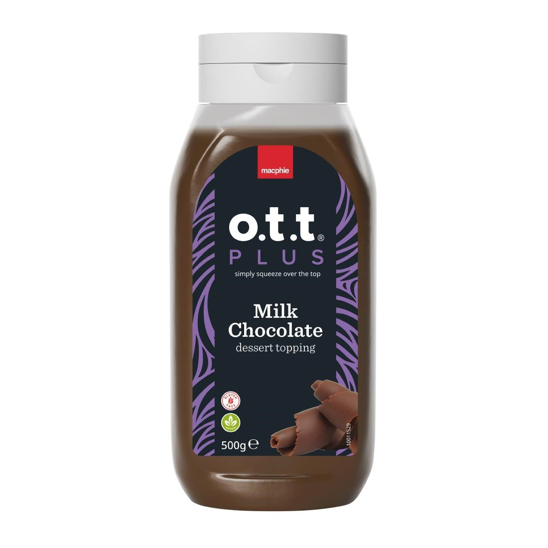 Macphie O.T.T PLUS Milk Chocolate Dessert Topping 500g - KA109 Macphie
