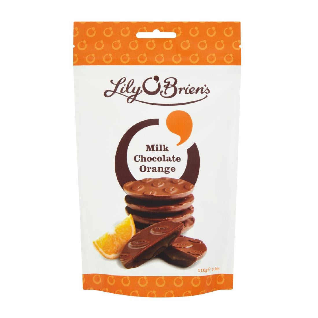 Lily O'Brien's Milk Chocolate Orange Share Bag 100g (Case of 7 Bags) - KA209 Lily O'Brien's