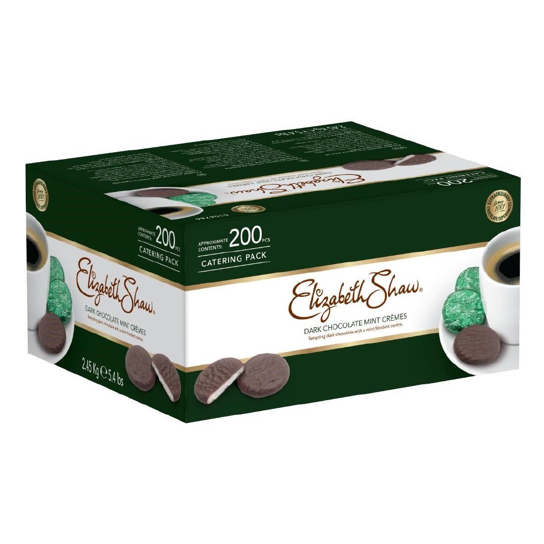 Elizabeth Shaw Dark Mint Creme 2.45kg (Pack of 200 Singles) - KA216 Elizabeth Shaw