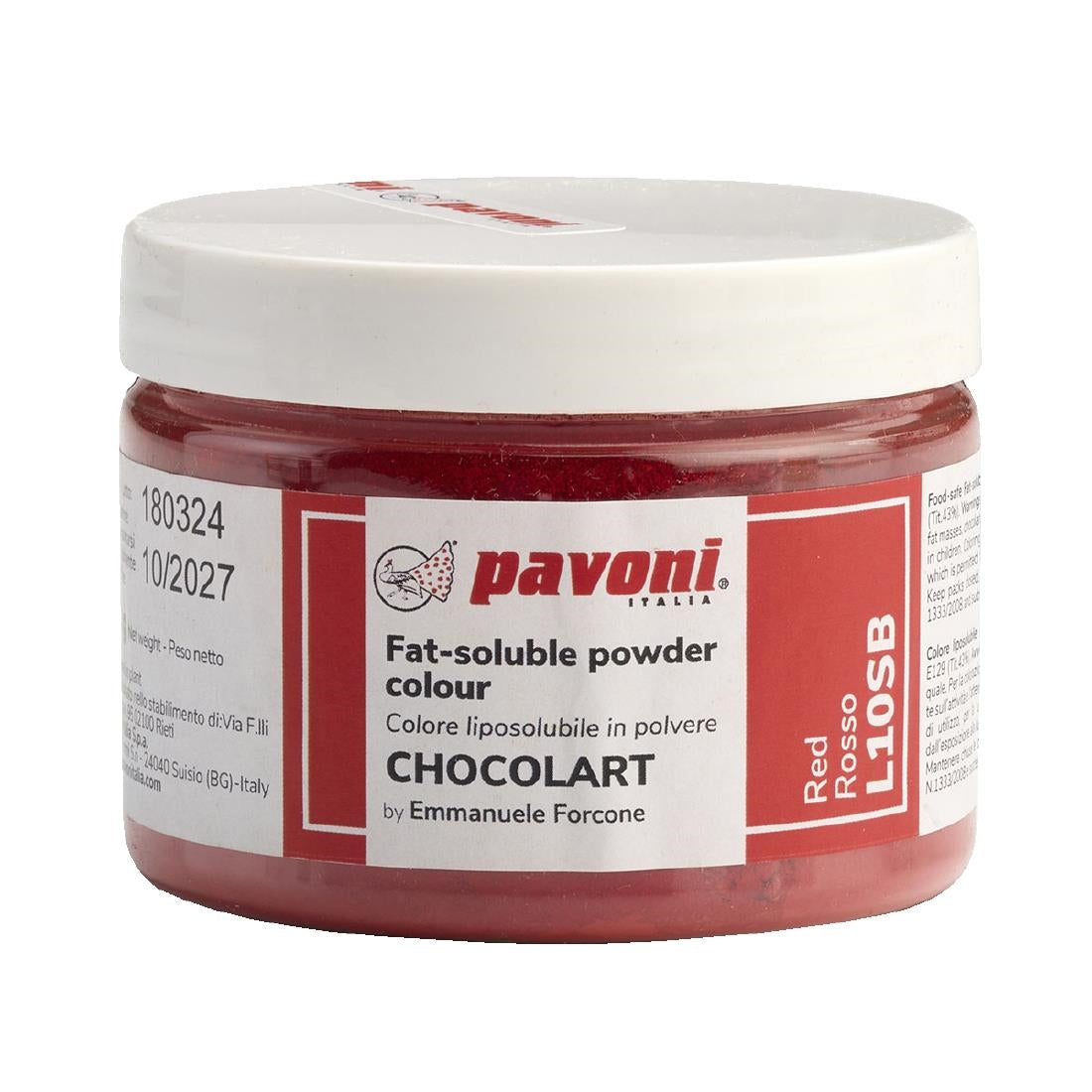 Pavoni Liposoluble Colours Red 40g - KA344 Pavoni