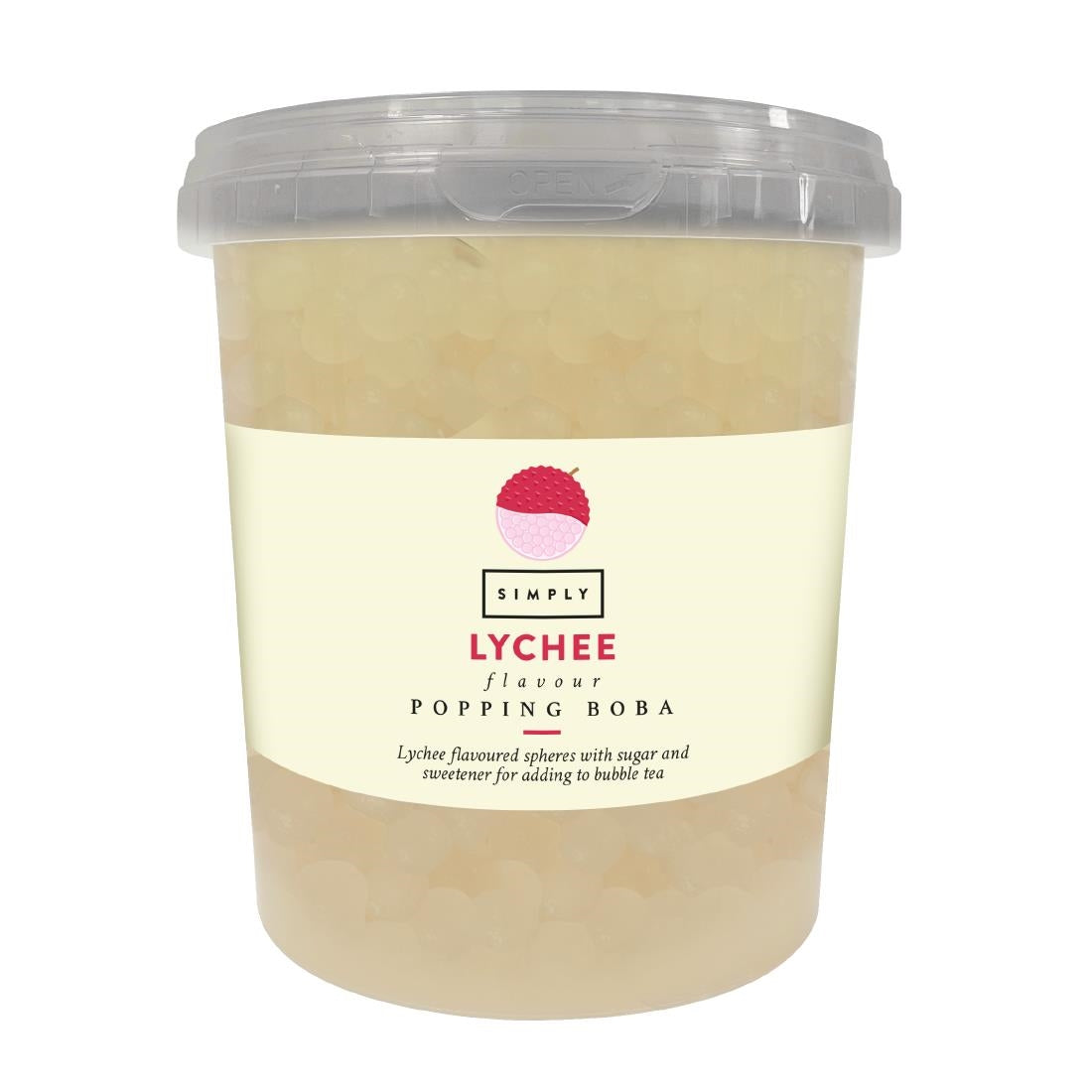 Simply Lychee Popping Boba 870g - KA370 Simply