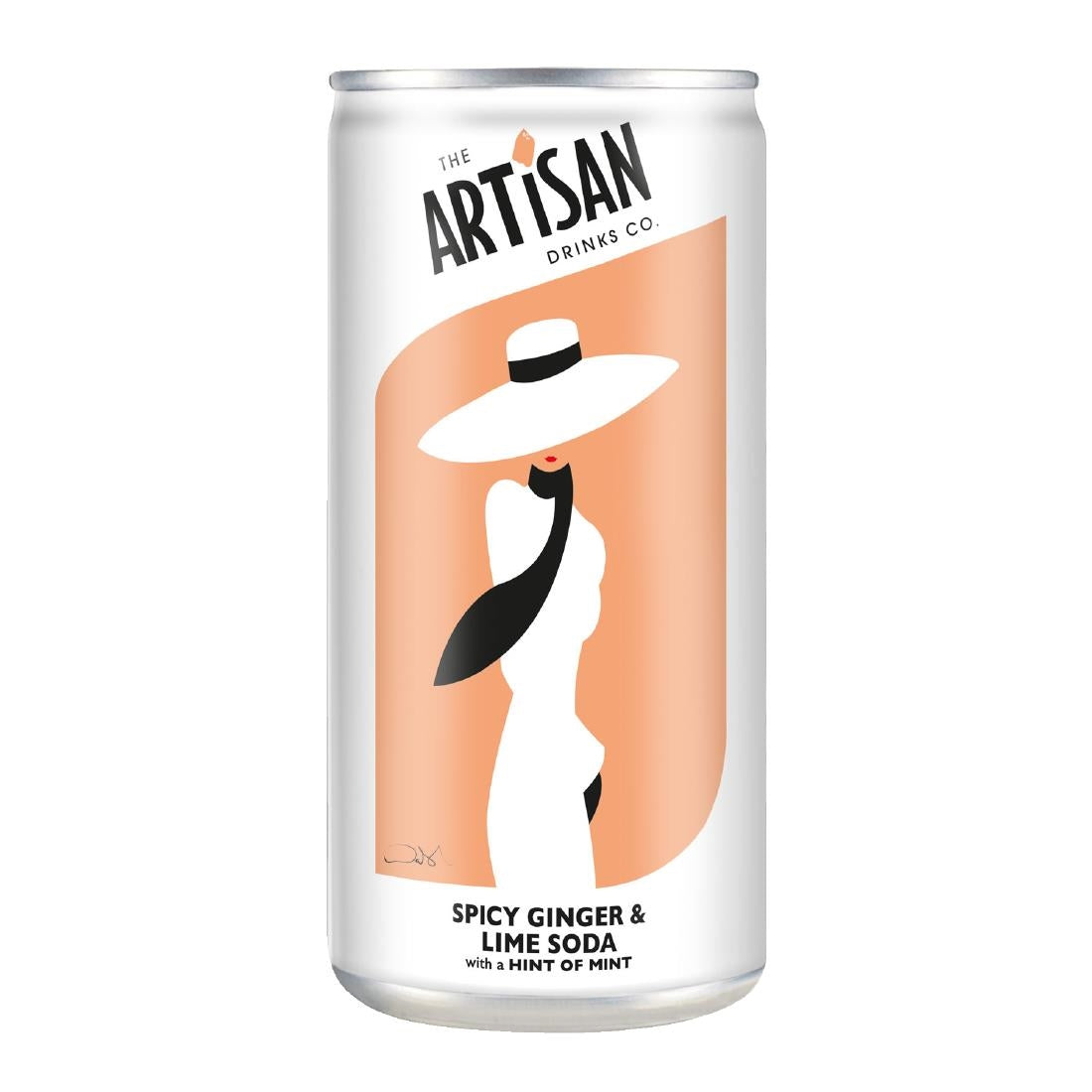 Artisan Drinks Spicy Ginger & Lime Soda Cans 250ml (Pack of 12) - KA430 The Artisan Drinks Co