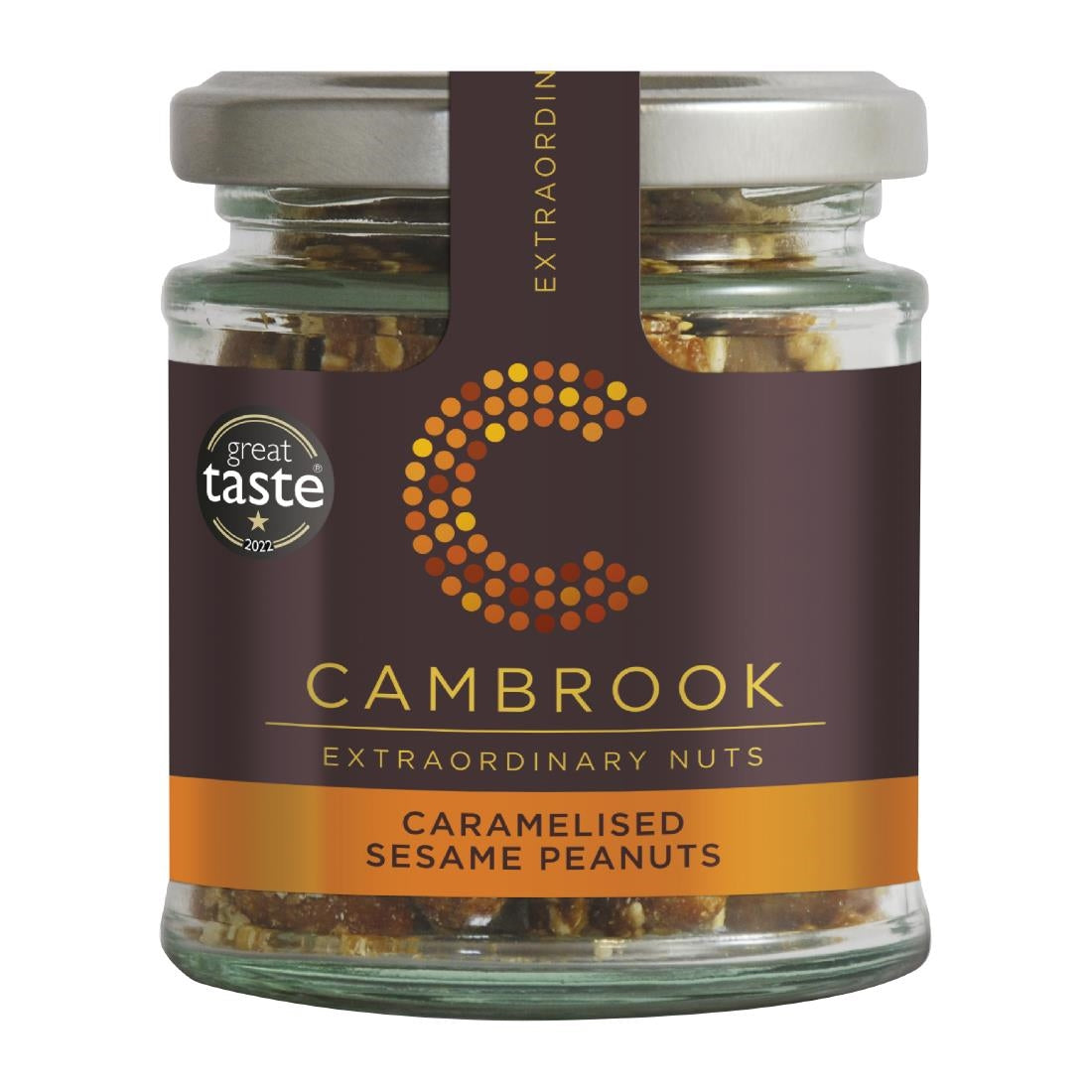 Cambrook Caramelised Sesame Peanuts Glass Jar 80g (Pack of 15) - KA486 Cambrook