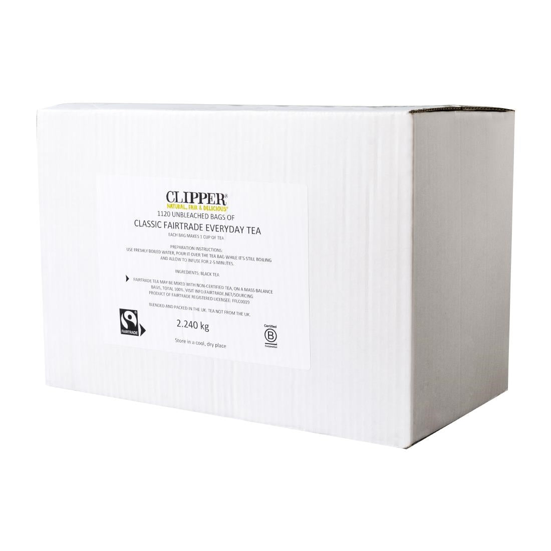 Clipper Fairtrade Classic Everyday Black Teabags (Pack of 1120) - KA501 Clipper