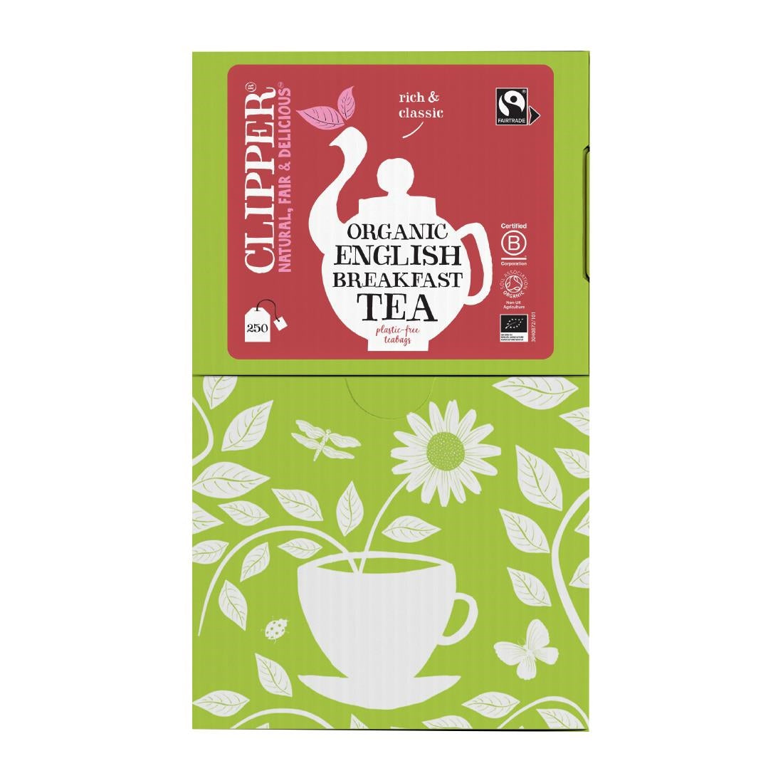Clipper Fairtrade Organic English Breakfast - Envelope, String & Tag (Pack of 250) - KA503 Clipper