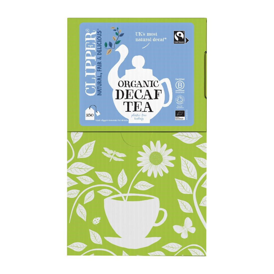 Clipper Fairtrade Organic Everyday Decaffeinated Tea - Envelope, String & Tag (Pack of 250) - KA504 Clipper